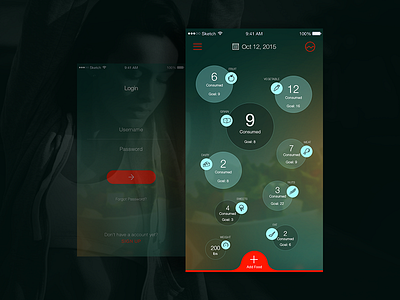 Diet and Fitness App analytics android diet app fahaddesigns.com fitness app food health app healthcare ios ui ux visual design
