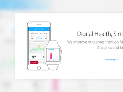 Section for Digital Health clean digital health layout minimal section ui ux visual website white