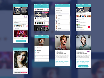 Qnect - Social Ticketing App app australia booking design event fahaddesigns mobile network social ticketing ui ux