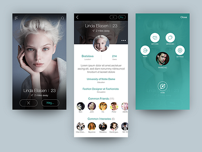 Social Networking & Dating App app cochat dating fahaddesigns menu mobile profilesearch socialnetwork storyteller ui ux visualdesign