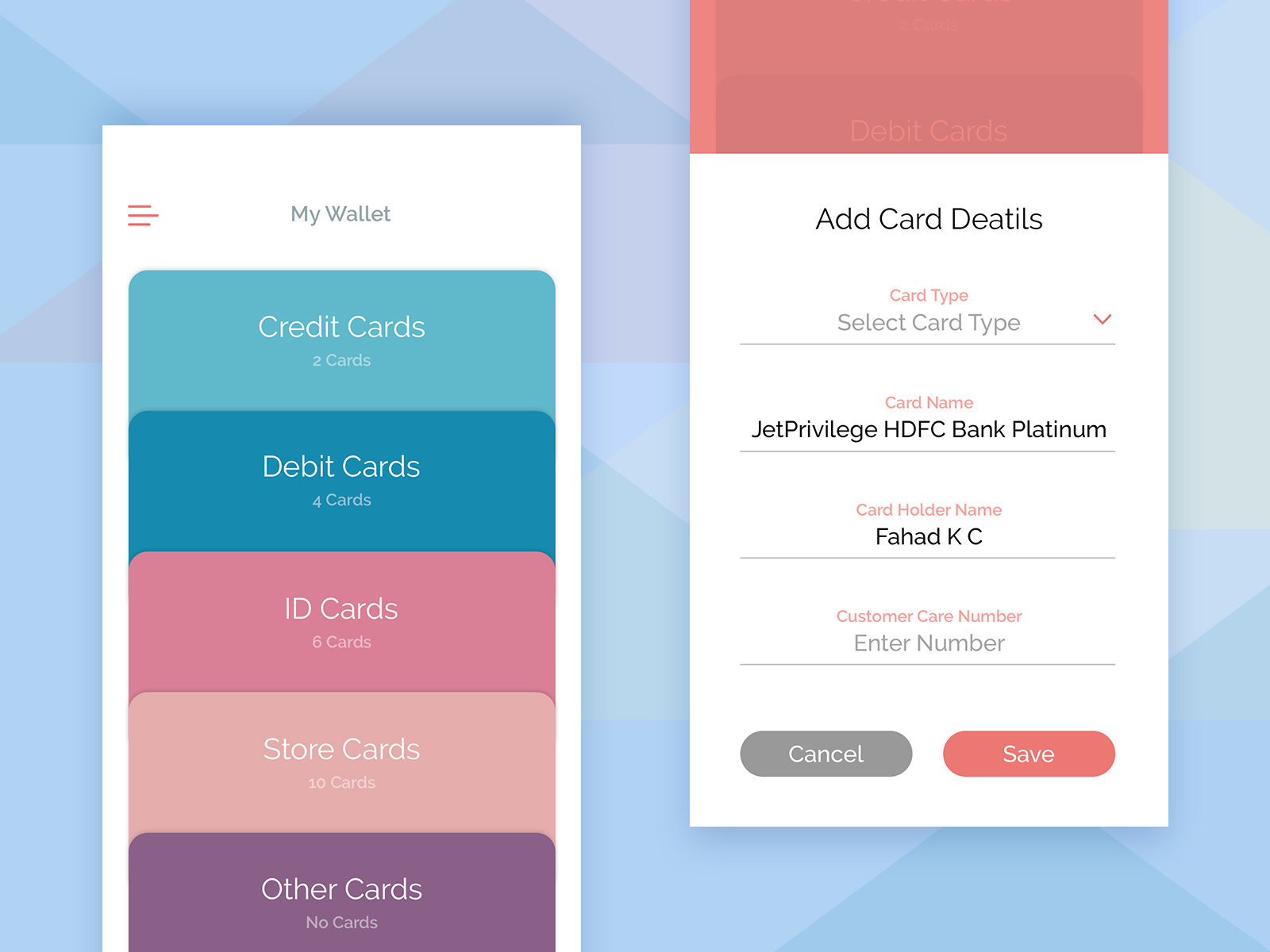 Card Vault - Mobile App by Fahad Designs on Dribbble