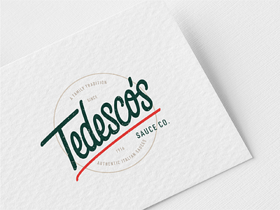 Tedesco's Sauce Co. Rebrand brand identity branding design graphic design handlettering logo design typography vector
