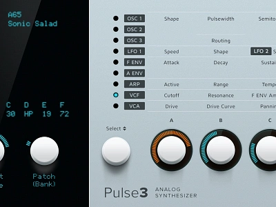 Analog Synthesizer design hardware music synth synthesizer ui ux