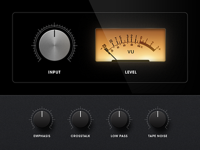 Some New Knobs audio brushed glossy knobs plugin tape textures ui vu meter