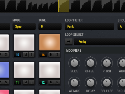 UI Details - Drum Pads Screen design drum machine kontakt music synth ui