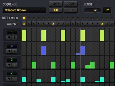 UI Details - Sequencer Screen design drum machine kontakt music synth ui