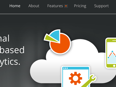 Sales-y Header cloud design illustration web