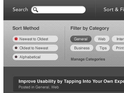 Search, Sort & Filter