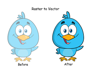 Cartoon raster to vector raster to vector vector logos