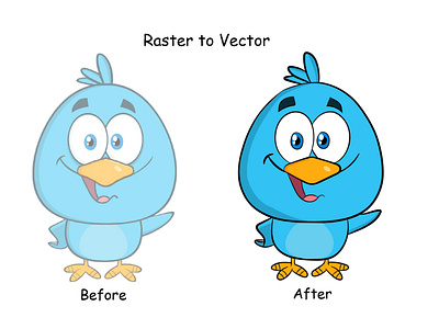 Cartoon raster to vector