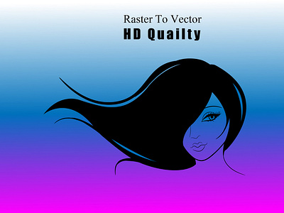 Girl face vector tracing