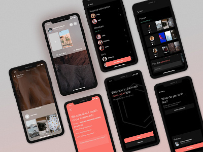Adrenaline - Social App Concept app branding challenges color concept design designer figma minimal social social network typography ui ux