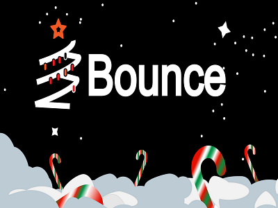 Bounce Logo for Christmas theme post 2021 branding christmas christmas card crypto design logo post redesign simple tweet twitter vector vector graphic