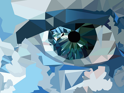 Icy Eye 2022 blue cold eye graphic design ice low poly lowpoly polygon polygon art vector