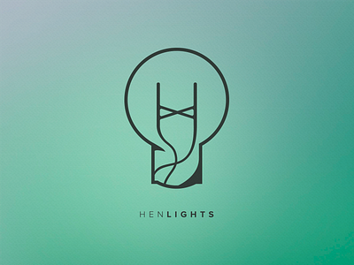 HENLIGHTS branding logo design minimal