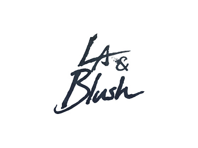 LA & BLUSH handdrawn logo logo design