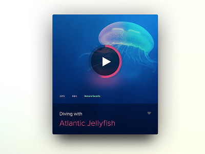 Diving with Jellyfish blue minimal thumbnail videoplayer