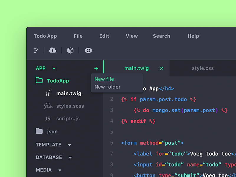 Code-editor by Wessel Grift on Dribbble