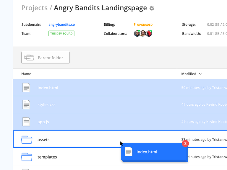 Move files to folder by Wessel Grift on Dribbble