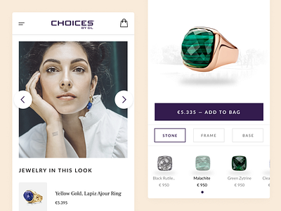 Shop the look - Jewellery Configurator