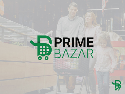 Prime Bazar Logo Design ecommerce shop logo ecommerce web site logo marketing logo online bazar logo online shop logo prime bazar logo design