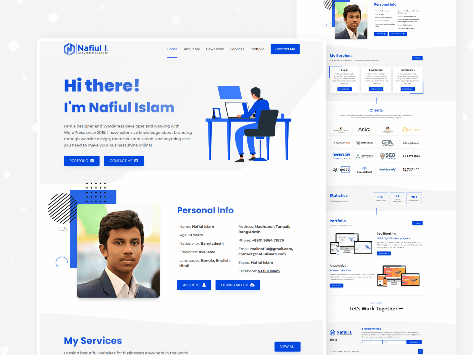 My portfolio website v2 about me design landing page nafiul islam nafiul35 portfolio portfolio wenbsite website