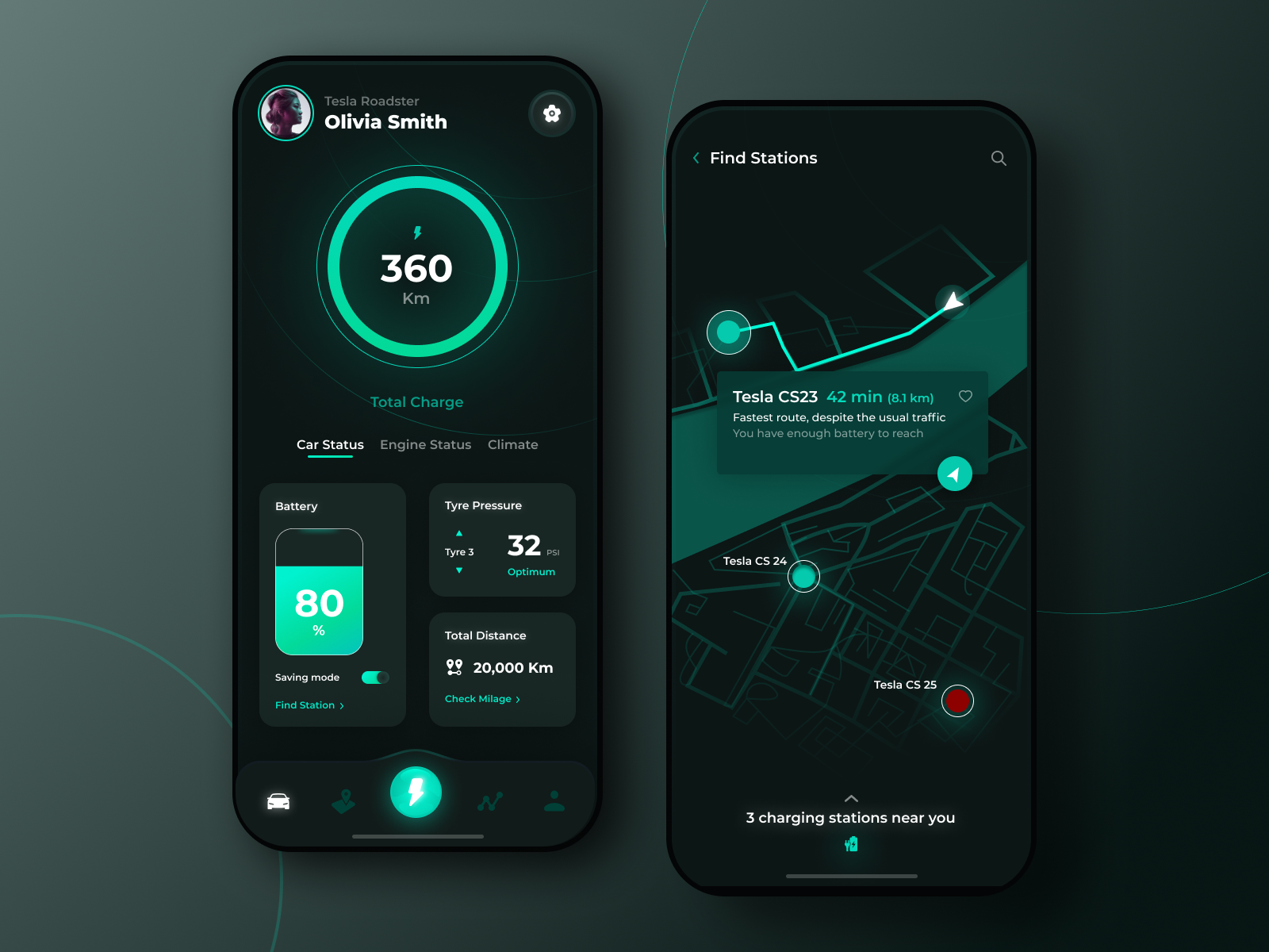 Electric Car Application by Aman Verma for Nickelfox UI/UX Design on