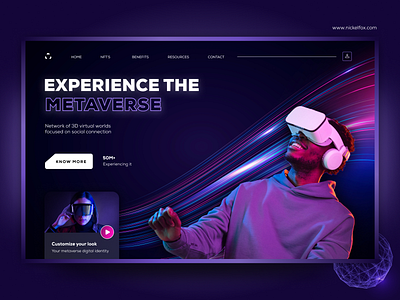 Metaverse Web Concept