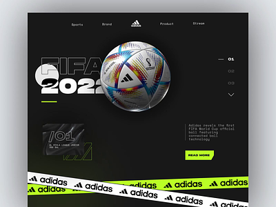 FIFA 2022 addidas android app bold fonts brutalism dashbaord dashboard design fifa football ios landing page liquid mobile mobile app neon ui ux web design website
