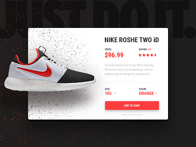 Product presentation card clean nike presentation product page stand