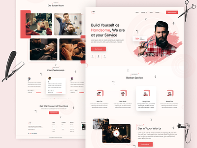 Barber Shop adobe illustrator adobe photoshop adobe xd barber shop branding design e commerce education figma graphic design homepage design landingpage logo mobile app mobile app design ui ui ux design ux web design website design