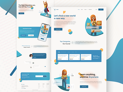 Learn page adobe photoshop branding e commerce education education website figma graphic design homepage illustraion image editing landing page design landingpage learning learning website logo mobile app mobile app design web design web page design webdesign