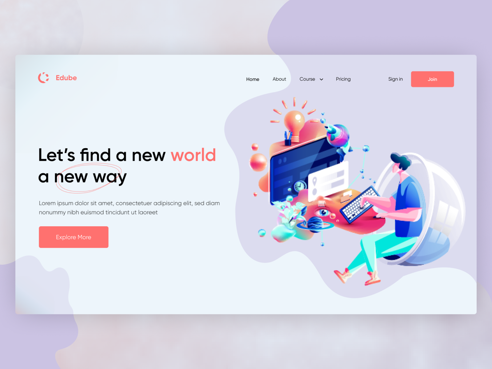 Home page by Aminul - UX/UI Designer on Dribbble