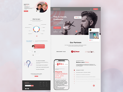 Learning landing page design