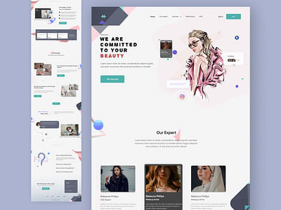 Beauty Learning Landing page by Aminul - UX/UI Designer on Dribbble