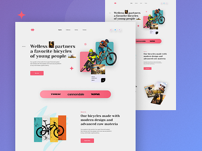 Bicycle Landing page design