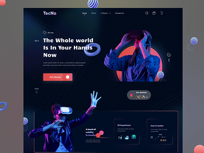 VR Store Landing page design augmented reality ecommerce experience game headset homepage landing page meta mockup oculus playstation product tech technology video virtual reality vr vr design web design website