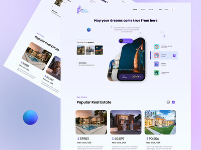 Real Estate Landing page apartement architecture building home home page house landing page properties properties realestate property real estate real estate agency real estate website residence ui ux web web design website website design