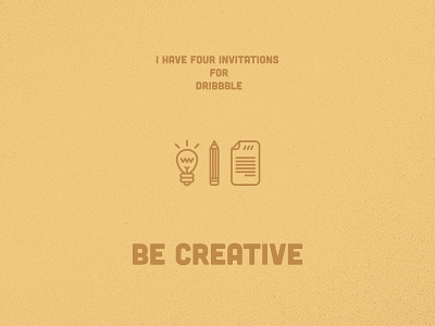 Be Creative be creative creative cubano dribbble icons icons design invitation invitations lamp paper pencil rounded