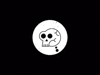 Skull circles icon logo minimal shapes skull texture