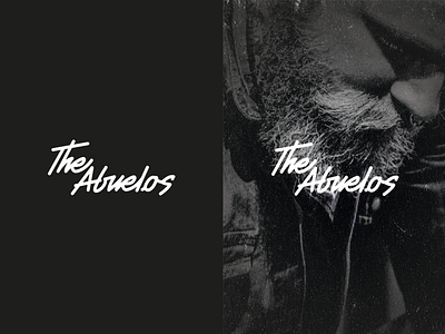 Version 2 of the brand "The Abuelos" beard brand branding brush concept custom font handwriting logo the abuelos typography vintage