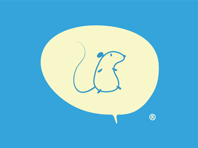 Logo =) blue brand identity ilustration logo logo design logo designer logotype minimalist mouse rat sixtudio yellow