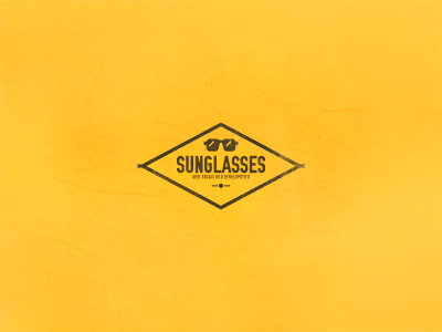 Logo for Sunglasses Design Version 2 blanch clean development font icon logo logo design logotype logotype design minimalist osp din sixtudio studio sunglasses type typography web yellow