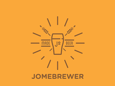 Jomebrewer beer brand branding brew clean logo logotype made minimal rounded type typography