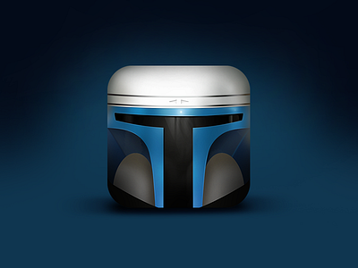 Boba Fett icon apple blue boba fett dark dark side icon iphone paint phone star wars