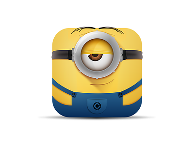 Minion iOS icon affinity blue character icon ios minion vector yellow