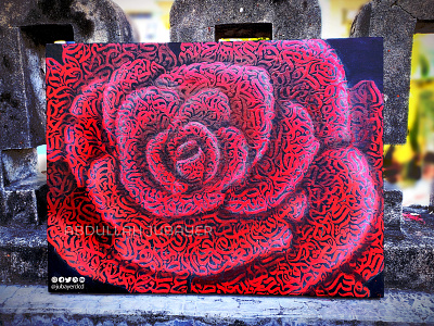 Arabic Calligraffiti Art In Rose Shape || 
فن الخط العربي على شك