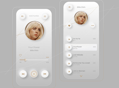 Simple Music Player app app design design minimal music app music player ui ux