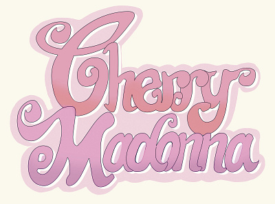Cherry Madonna 70s logo 70s type hand type vintage logo