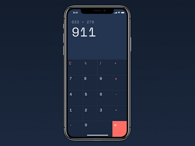 Daily UI 04 - Calculator calculator daily ui 004 dark ui numbers